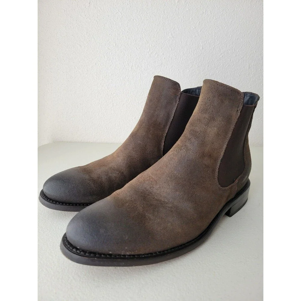 Thursday Boot Co Cavalier Dark Brown Suede Chelsea Boots Men’s 7.5 Goodyear Welt